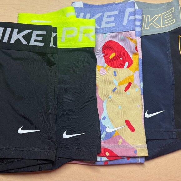 4 Pack Nike Pro 3" Compression Shorts Size XS and M - Picture 1 of 13